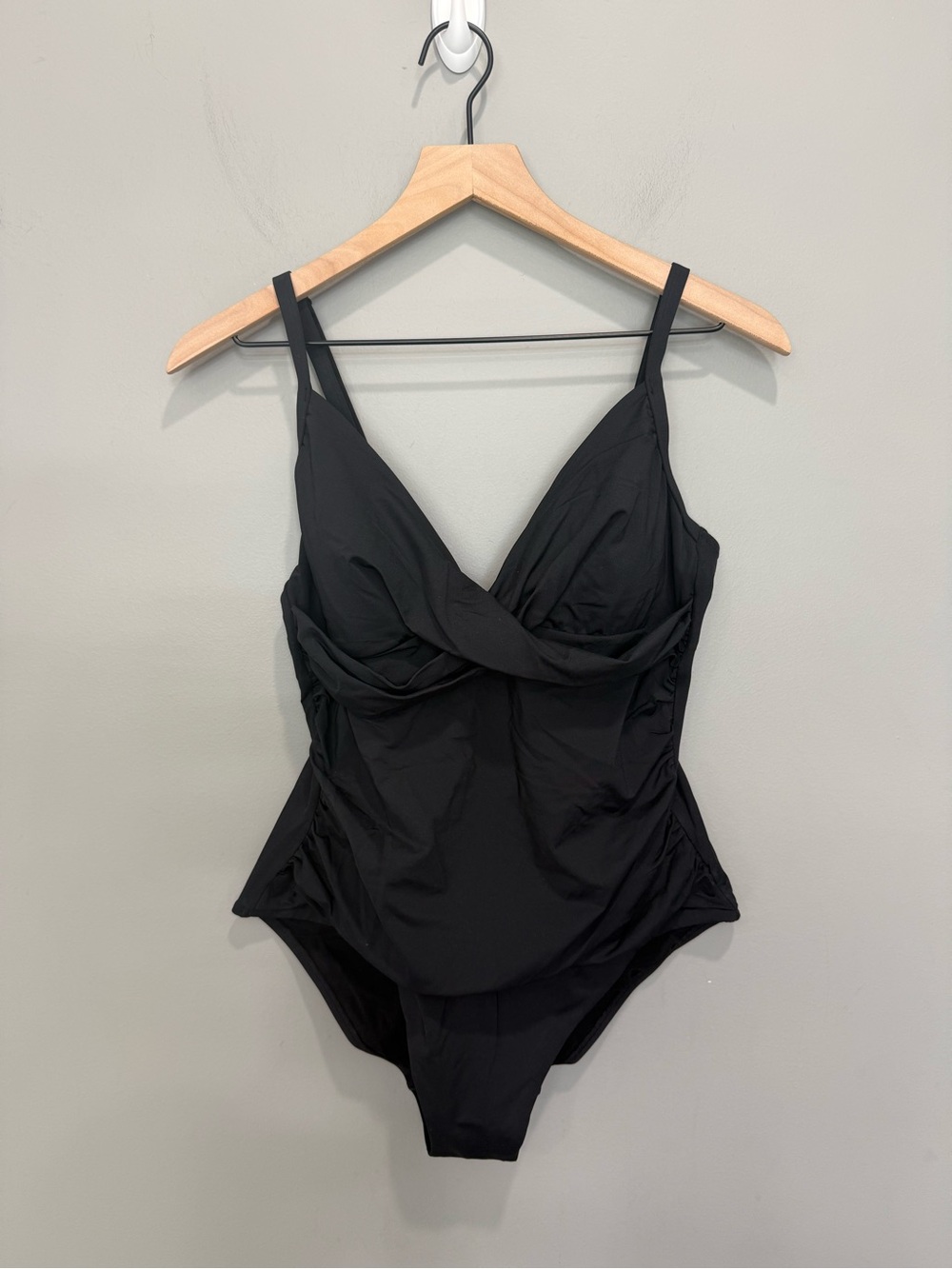 Sea Level Australia Cross Front One Piece Swimsuit Black US 12 NWT